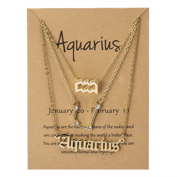 Zodiac 3 Piece Necklace Set