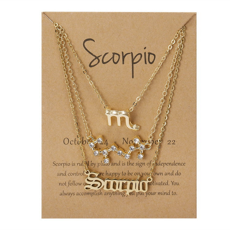 Zodiac 3 Piece Necklace Set