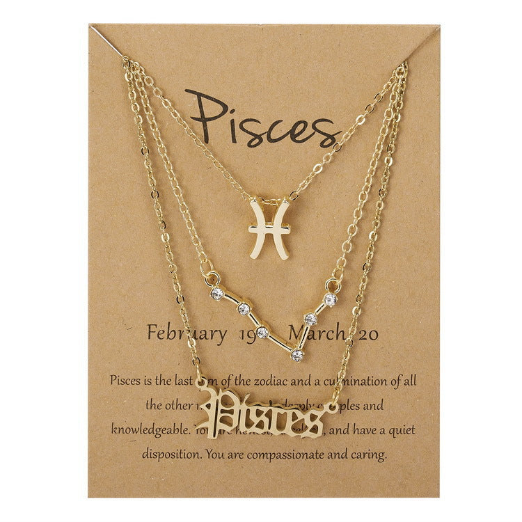 Zodiac 3 Piece Necklace Set